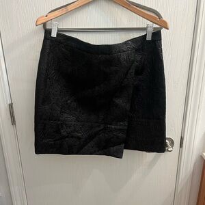 J. Crew Black Textured Mini Skirt